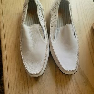 Sketches white loafers size